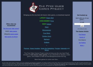 How freevideogamesonline.org looks like on a tablet such as an iPad.