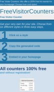 How freevisitorcounters.com looks like on a mobile device such as an iPhone.