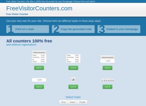 How freevisitorcounters.com looks like on a tablet such as an iPad.