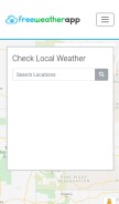 How freeweatherapp.com looks like on a mobile device such as an iPhone.