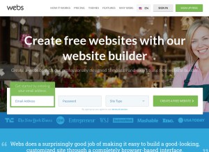 How freewebs.com looks like on a tablet such as an iPad.