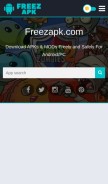How freezapk.com looks like on a mobile device such as an iPhone.