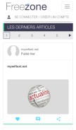 How freezone.fr looks like on a mobile device such as an iPhone.