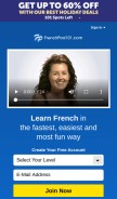 How frenchpod101.com looks like on a mobile device such as an iPhone.