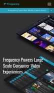 How frequency.com looks like on a mobile device such as an iPhone.