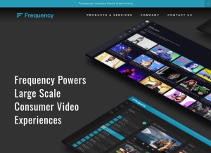 How frequency.com looks like on a tablet such as an iPad.