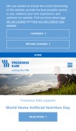 How fresenius-kabi.com looks like on a mobile device such as an iPhone.