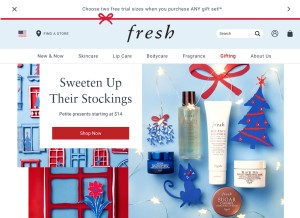 How fresh.com looks like on a tablet such as an iPad.