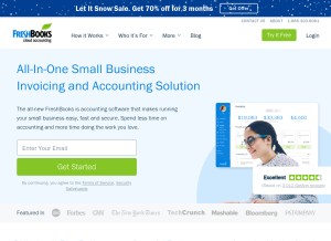 How freshbooks.com looks like on a tablet such as an iPad.