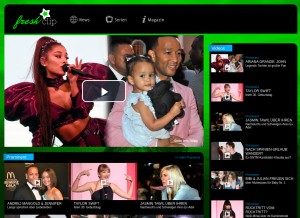 How freshclip.tv looks like on a tablet such as an iPad.