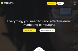How freshmail.com looks like on a tablet such as an iPad.