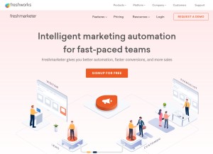 How freshmarketer.com looks like on a tablet such as an iPad.