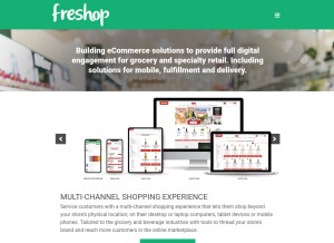 How freshop.com looks like on a tablet such as an iPad.