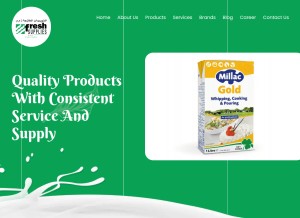 How freshsupplies.ae looks like on a tablet such as an iPad.