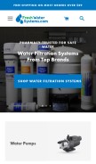 How freshwatersystems.com looks like on a mobile device such as an iPhone.