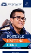 How fresno.edu looks like on a mobile device such as an iPhone.