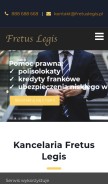 How fretuslegis.pl looks like on a mobile device such as an iPhone.