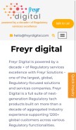 How freyrdigital.com looks like on a mobile device such as an iPhone.