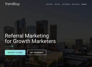 How friendbuy.com looks like on a tablet such as an iPad.