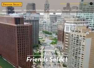 How friends-select.org looks like on a tablet such as an iPad.