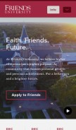 How friends.edu looks like on a mobile device such as an iPhone.