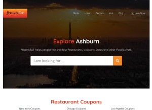 How friendseat.com looks like on a tablet such as an iPad.
