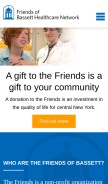 How friendsofbassett.org looks like on a mobile device such as an iPhone.