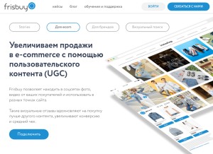 How frisbuy.ru looks like on a tablet such as an iPad.