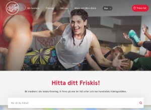 How friskissvettis.se looks like on a tablet such as an iPad.