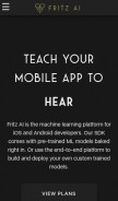 How fritz.ai looks like on a mobile device such as an iPhone.