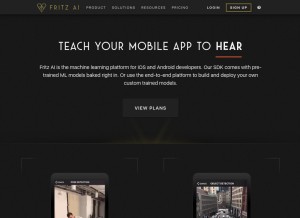How fritz.ai looks like on a tablet such as an iPad.
