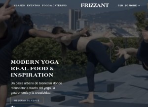 How frizzant.com looks like on a tablet such as an iPad.