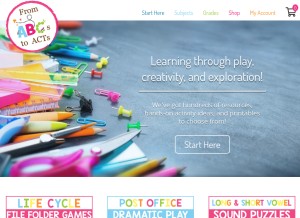 How fromabcstoacts.com looks like on a tablet such as an iPad.