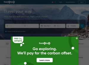 How fromatob.com looks like on a tablet such as an iPad.
