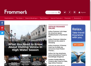 How frommers.com looks like on a tablet such as an iPad.
