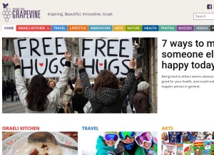 How fromthegrapevine.com looks like on a tablet such as an iPad.