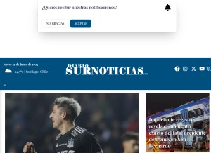 How front.diariosurnoticias.com looks like on a tablet such as an iPad.