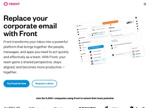 How frontapp.com looks like on a tablet such as an iPad.