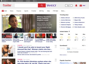 How frontiernet.net looks like on a tablet such as an iPad.