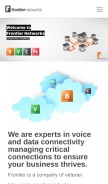 How frontiernetworks.ca looks like on a mobile device such as an iPhone.