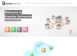 How frontiernetworks.ca looks like on a tablet such as an iPad.