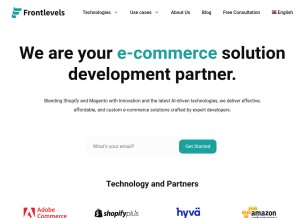 How frontlevels.com looks like on a tablet such as an iPad.