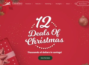 How frontrunnerpro.com looks like on a tablet such as an iPad.