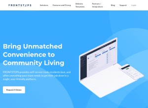 How frontsteps.com looks like on a tablet such as an iPad.