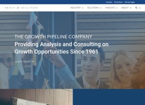 How frost.com looks like on a tablet such as an iPad.