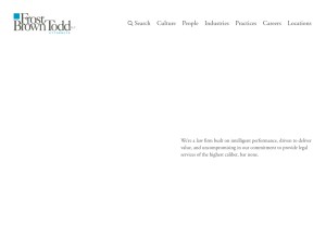 How frostbrowntodd.com looks like on a tablet such as an iPad.