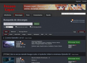 How frozen-layer.com looks like on a tablet such as an iPad.