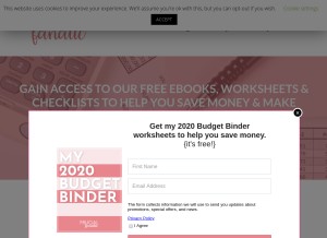 How frugalfanatic.com looks like on a tablet such as an iPad.