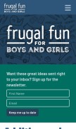 How frugalfun4boys.com looks like on a mobile device such as an iPhone.