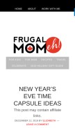 How frugalmomeh.com looks like on a mobile device such as an iPhone.